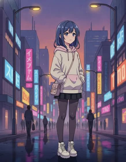 A frame generated in the Anime style