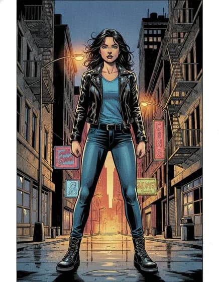 A frame generated in the Comic style