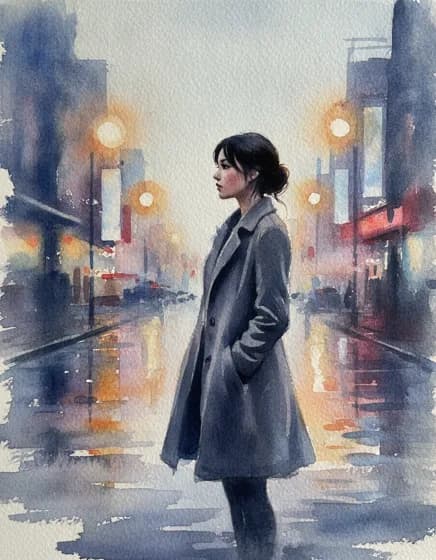 A frame generated in the Watercolor style